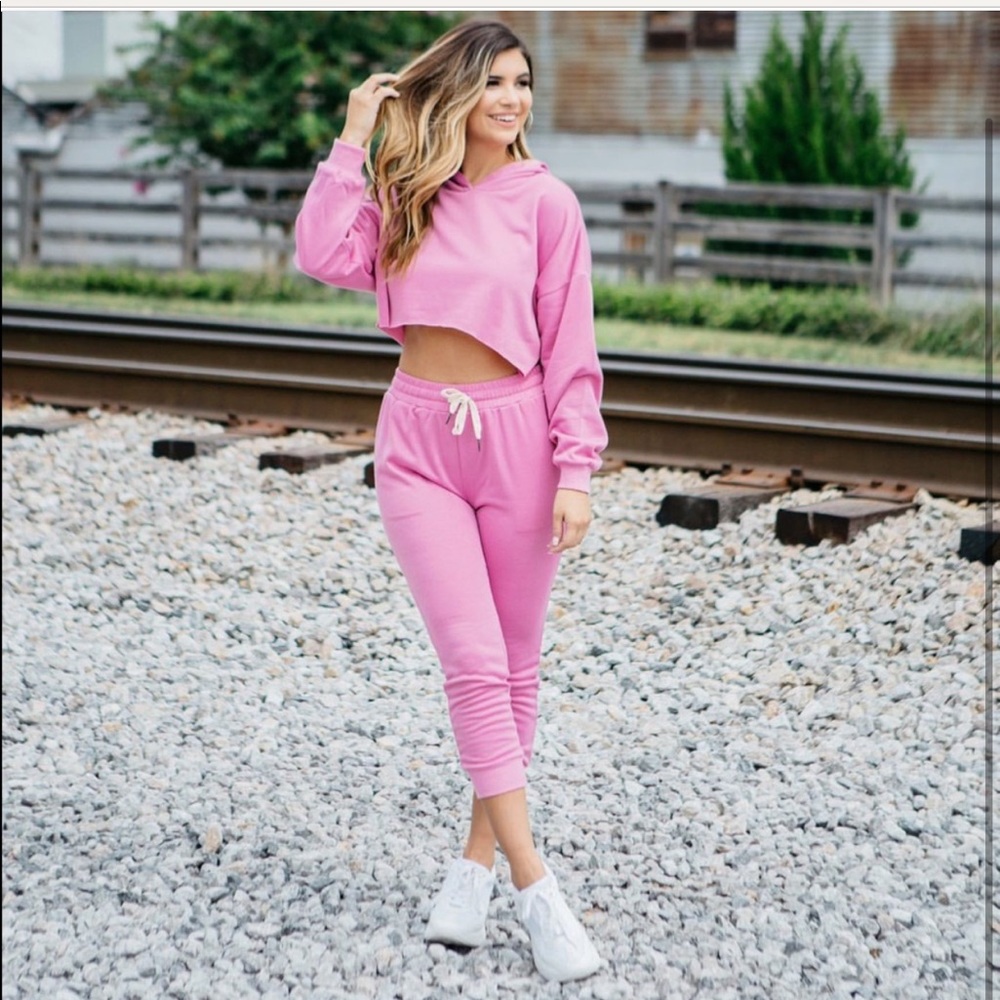 Kittenish Reese Orchid Knit Jogger Set